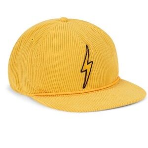 NWT Aviator Nation Bolt Vintage Corduroy Trucker Hat in Gold